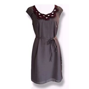 Merona Dress Embellished Cutout Scoop Neckline Size 10